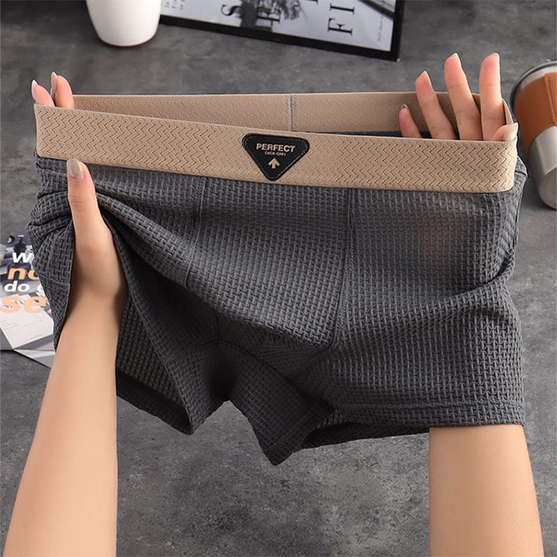 Men's Ice Silk net pattern Premium Boxer ( Set of 04 )