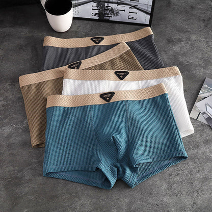 Men's Ice Silk net pattern Premium Boxer ( Set of 04 )