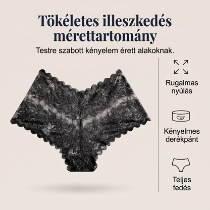 【✨ 1 + 3 ingyen - 4 db】Női szexi csipkés bugyi – Átlátszó, virágmintás fehérnemű 💋