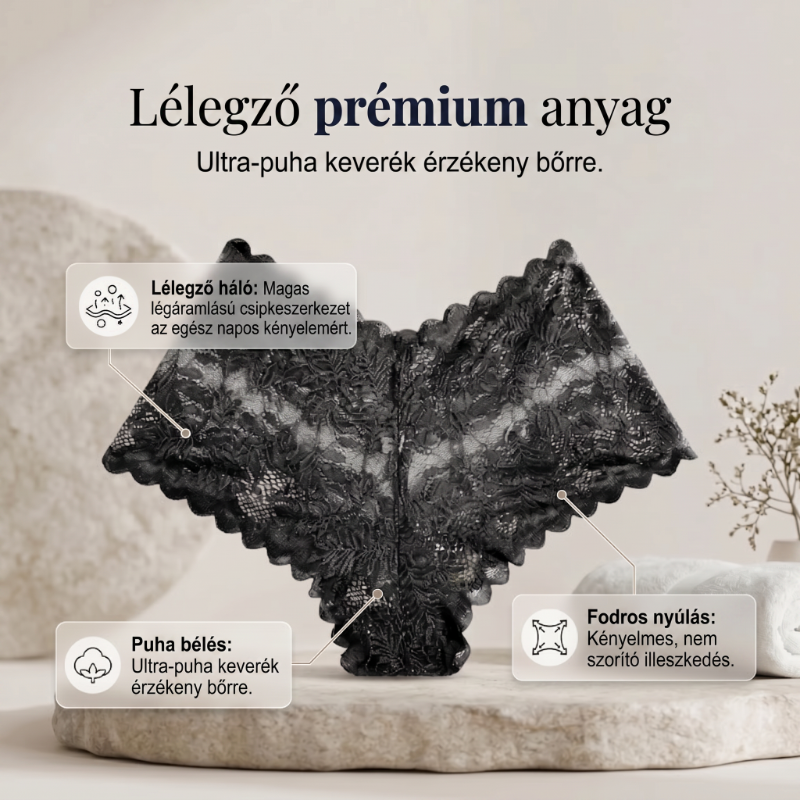 【✨ 1 + 3 ingyen - 4 db】Női szexi csipkés bugyi – Átlátszó, virágmintás fehérnemű 💋