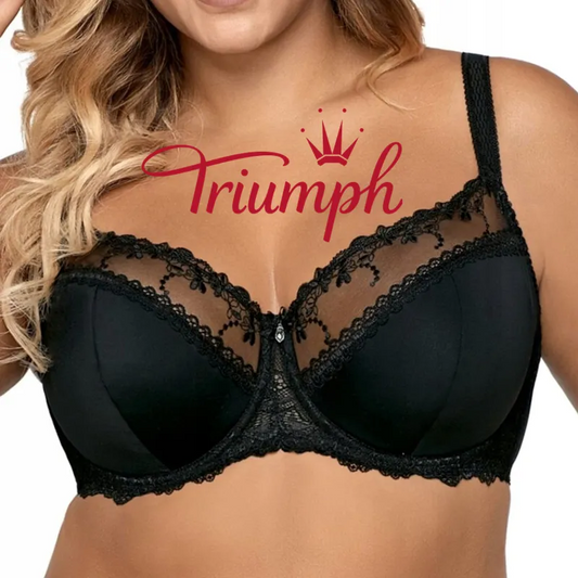 Πακέτο 4 σετ Triumph®💖50% έκπτωση✨2024 Νέο κομψό σουτιέν μεγάλου μεγέθους από δαντέλα με ρυθμιζόμενο λουράκι ώμου [65A-120H]