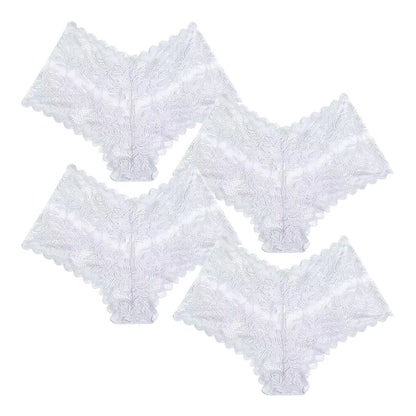 【✨ 1 + 3 ingyen - 4 db】Női szexi csipkés bugyi – Átlátszó, virágmintás fehérnemű 💋
